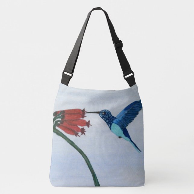 Bolso Cruzado Colibrí azul (Anverso)