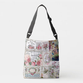 Bolso Cruzado collage chic de Shabby, victoriano del país, desac