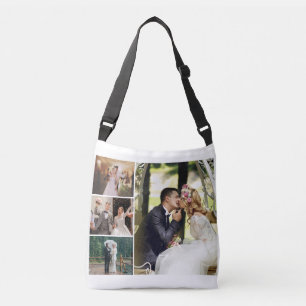 Bolso Cruzado Collage de fotos de personalización de 4 Personali