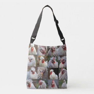 Bolso Cruzado Collage de fotos de pollo blanco,