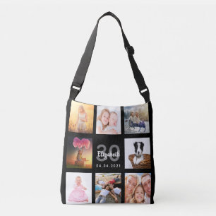 Bolso Cruzado collage de fotos en negro de 30 años