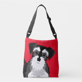 Bolso Cruzado Color del Personalizado de Schnauzer en miniatura