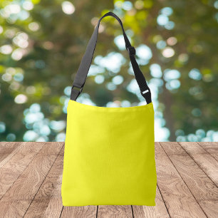 Bolso Cruzado Color sólido neón amarillo