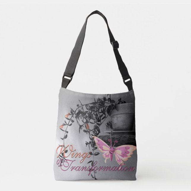 Bolso Cruzado Color Splash Butterfly Still Life Fotografía (Anverso)