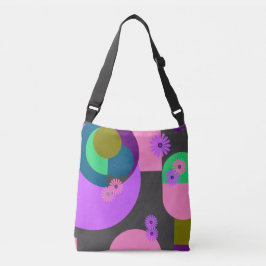 Bolso Cruzado Colorful Geometric Floral Abstract Tote Bag