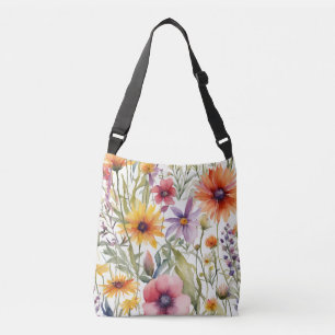 Bolso Cruzado Colorido acuarela Flores salvajes