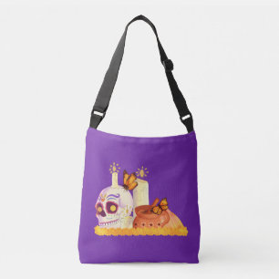 Bolso Cruzado Colorido Día Mexicano Del Cráneo De Azúcar Muerto