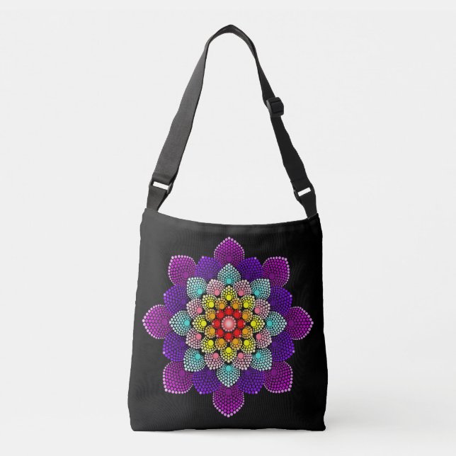 Bolso Cruzado Colorido Dot Mandala (Anverso)