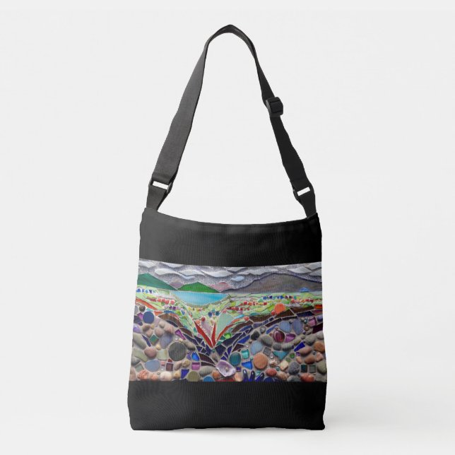 Bolso Cruzado Colorido Lago Mosaico (Anverso)