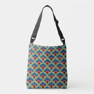 Bolso Cruzado Colorido patrón de Moda Bargello Embroidery Boho