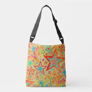 Bolso Cruzado Colorous Stars grunge patrón sin fisuras + tu idea