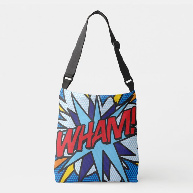 Bolso Cruzado ¡Cómic Book Pop Art WHAM! ¡BANG! (Anverso)