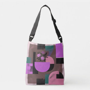 Bolso Cruzado Composición floral geométrica moderna