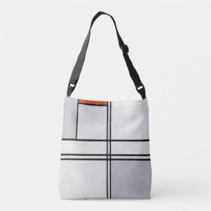 Bolso Cruzado Composición (Nº 1) Gris-Rojo   Piet Mondrian  