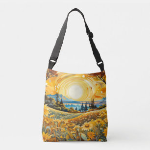 Bolso Cruzado Concepto de campo Resumen Arte de paisajes colorid