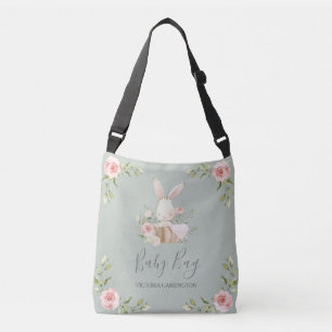 Bolso Cruzado Conejo de conejo de conejo acuarela Sage Green Per