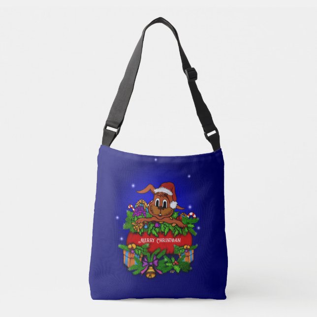 Bolso Cruzado Conejo de Navidad (Anverso)