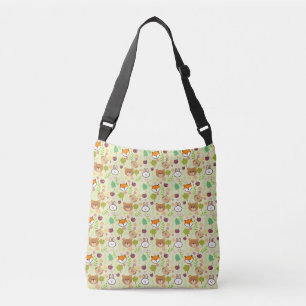 Bolso Cruzado conejo, gato, zorro, patrón de oso
