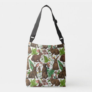 Bolso Cruzado Conejos y flora de los bosques 4