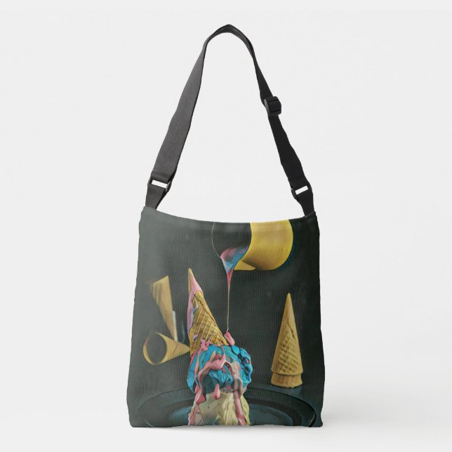 Bolso Cruzado Cono de helado de fresa (Anverso)