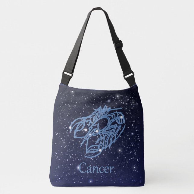 Bolso Cruzado Constelación de cáncer y Rótulo zodiaco con estrel (Anverso)