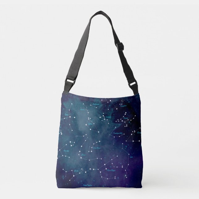 Bolso Cruzado Constelaciones de Mapa Celeste Astronomía (Anverso)
