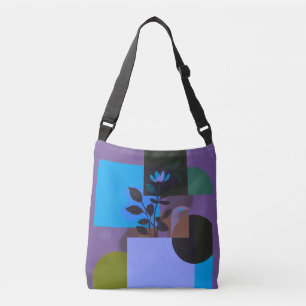 Bolso Cruzado Contraste Botánico de Medianoche