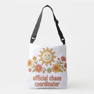 Bolso Cruzado Coordinador Oficial del Caos Diseño Retro Feliz de