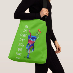 Bolso Cruzado Copa Sippy para Adultos (verde), Playa Cute