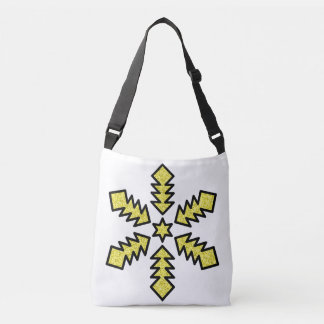 Bolso Cruzado Copo de Nieve Brillante - Estrella Amarilla