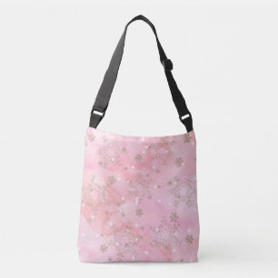 Bolso Cruzado Copos de Navidad Rosas Patrón Boho