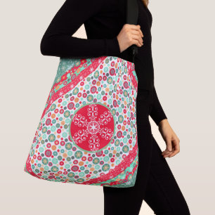 Bolso Cruzado Copos de nieve elegantes que hacen compras del
