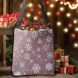 Bolso Cruzado Copos de nieve rosados polvorientos Elegante fiest
