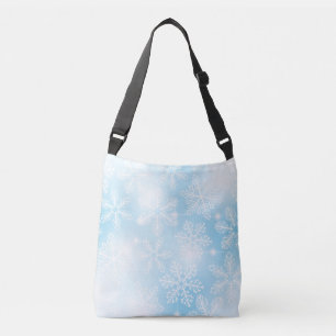 Bolso Cruzado Copos de nieve y luces azules