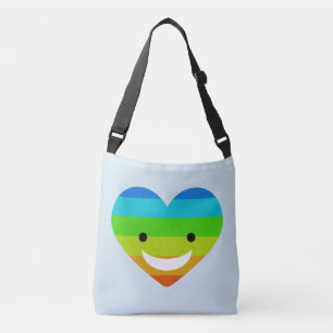 Bolso Cruzado Corazón arcoiris