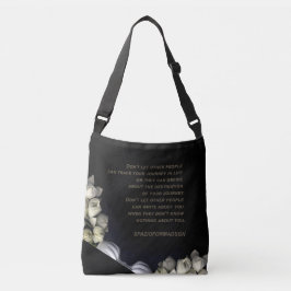 Bolso Cruzado "Corazón blanco en negro desde la luna" & Journey
