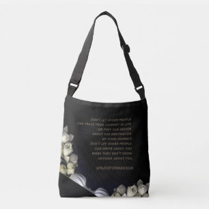 Bolso Cruzado "Corazón blanco en negro desde la luna" & Journey