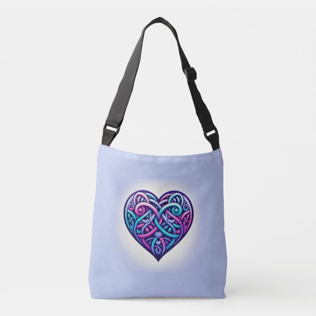 Bolso Cruzado Corazón celta azul claro (Anverso)