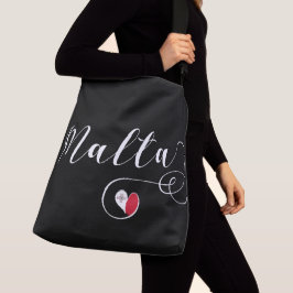 Bolso Cruzado Corazón de bandera maltesa, Malta