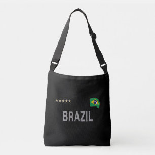 Bolso Cruzado Corazón de camiseta de hinchas de fútbol de Brasil