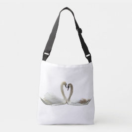 Bolso Cruzado Corazón de cisne - tote blanco