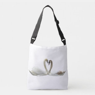 Bolso Cruzado Corazón de cisne - tote blanco