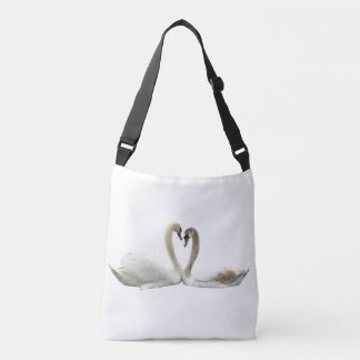 Bolso Cruzado Corazón de cisne - tote blanco
