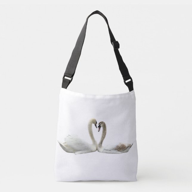 Bolso Cruzado Corazón de cisne - tote blanco (Anverso)