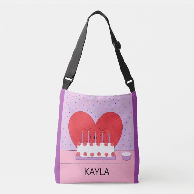 Bolso Cruzado Corazón de Cumpleaños (Anverso)