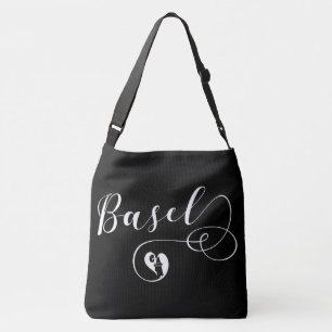 Bolso Cruzado Corazón de la Bandera de Basilea, Suiza, Basilea