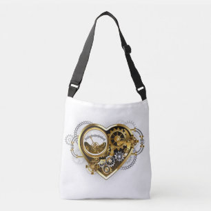 Bolso Cruzado Corazón de vapor con un manómetro