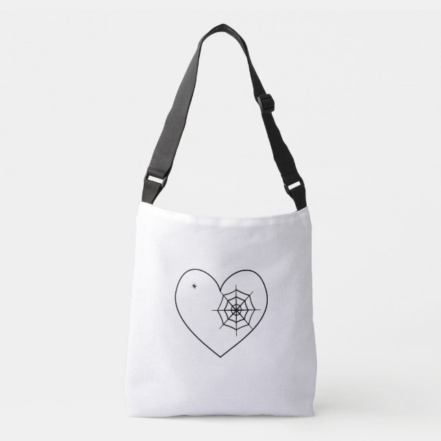 Bolso Cruzado Corazón - Negro - Emo - Tote (Anverso)