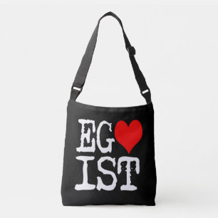 Bolso Cruzado Corazón Rojo Egoista Negro