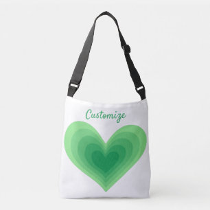 Bolso Cruzado Corazón verde sabio Thunder_Cove